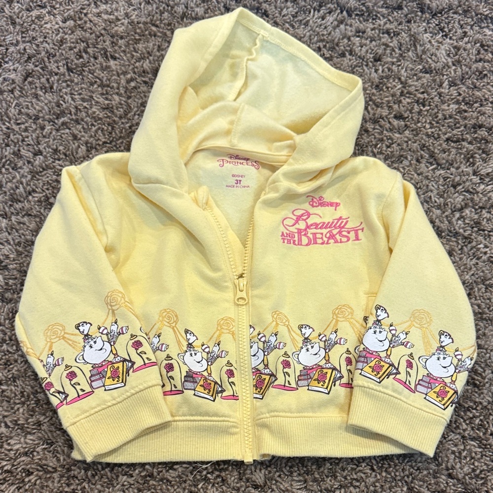 Disney Beauty and the Beast Yellow Kids Hoodie - Picture 1 of 1